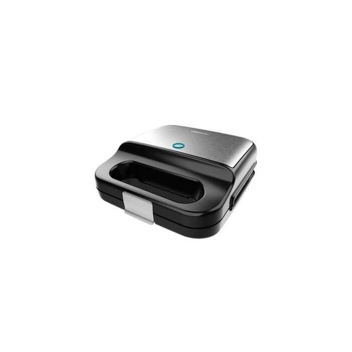 Cecotec Rock’nToast 4 in 1 Sandwichera 1000W - Capacidad para 2 Sandwiches - 4 Placas Intercambiables con Revestimiento de Piedra RockStone - Acabados en Acero Inoxidable