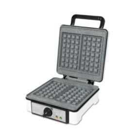 Cecotec Fun Gofrestone Double Gofrera 1200W - Capacidad para 2 Gofres - Revestimiento Antiadherente RockStone - Termostato Regulable - Gofres Gran Formato