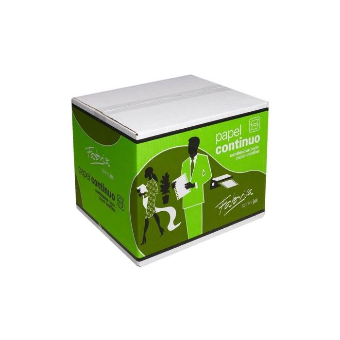 Fabrisa Papel Continuo 11" x 240mm - 1 Hoja, 2 Trepados, 2500 Pliegos - Color Blanco