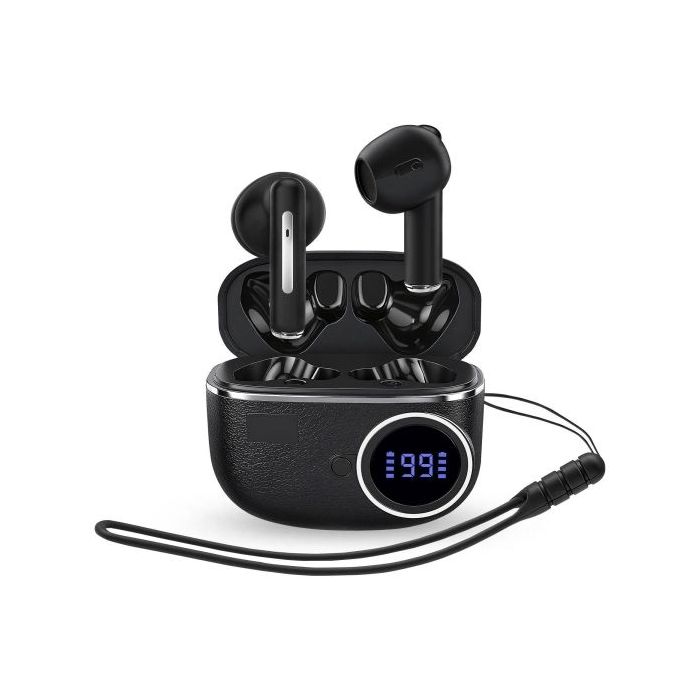 Energy Sistem ChargeView TWS Auriculares - Bluetooth 5.4 - Tecnologia True Wireless - 20h Autonomia - Display con Estado de Bateria - Color Negro