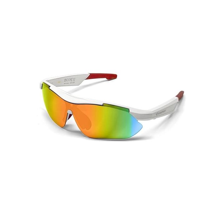 Energy Sistem TrackVibe Sport Music Gafas Bluetooth - Filtro Anti Luz Azul y Proteccion UV400 - Reproduccion de Musica - Microfono y Asistente de Voz - IPX5 - Control Tactil - Autonomia 5 horas - Color Blanco