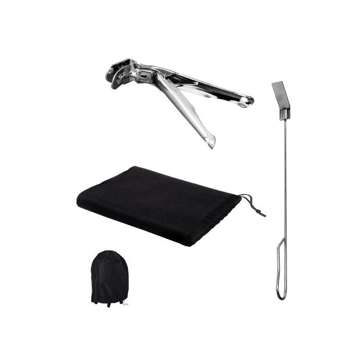 Cecotec DragonPack 4600 S Set de Accesorios para Barbacoa - Pinzas - Cubierta Protecctora - Atizador - Color Varios