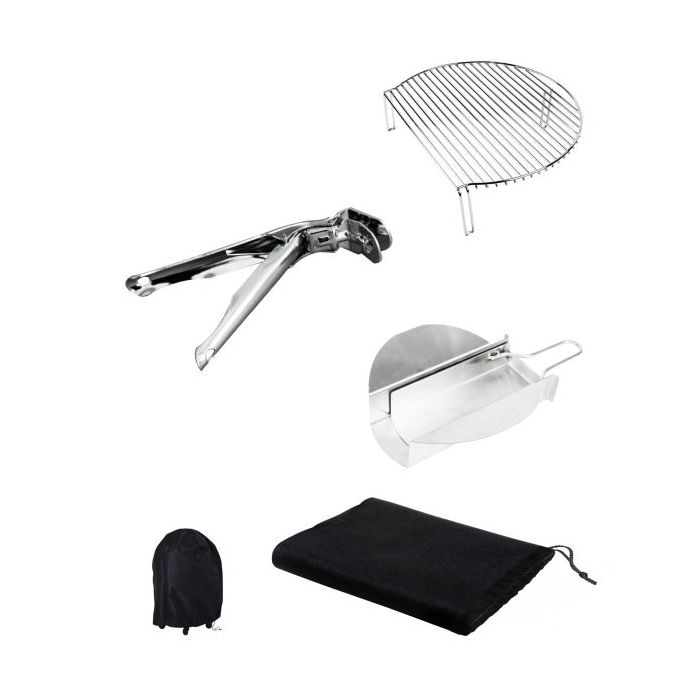 Cecotec DragonPack 6000 M Set de Accesorios para Barbacoa - Pinzas - Cubierta Protecctora - Recolector de Ceniza - Expansor de Parrilla - Color Varios
