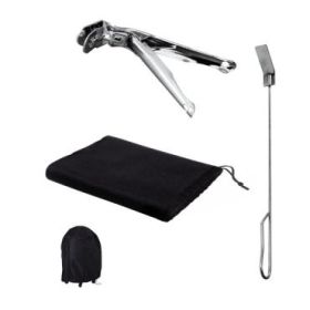 Cecotec DragonPack 6600 S Set de Accesorios para Barbacoa - Pinzas - Cubierta Protecctora - Atizador - Color Varios