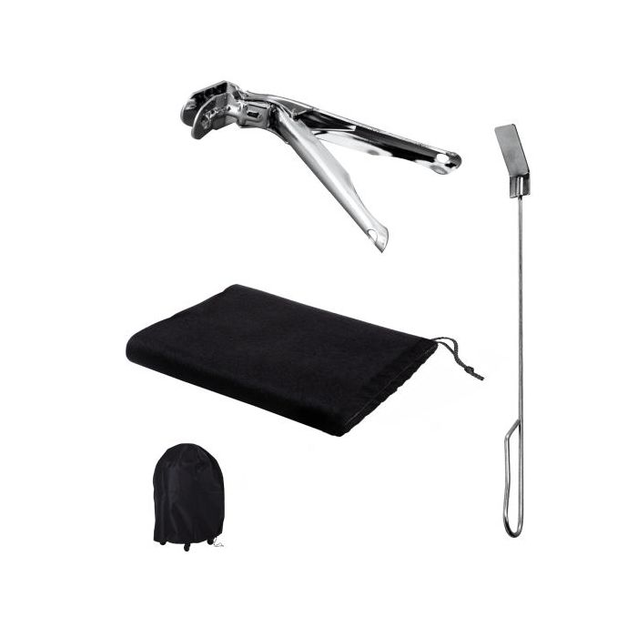Cecotec DragonPack 6600 S Set de Accesorios para Barbacoa - Pinzas - Cubierta Protecctora - Atizador - Color Varios