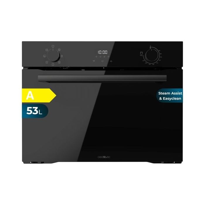 Cecotec Bolero Hexa M224500 Glass Black A Horno Integrable - Potencia 2600W - Capacidad 53L - Temperatura Regulable - Puerta Triple de Cristal - 7 Funciones - Color Negro