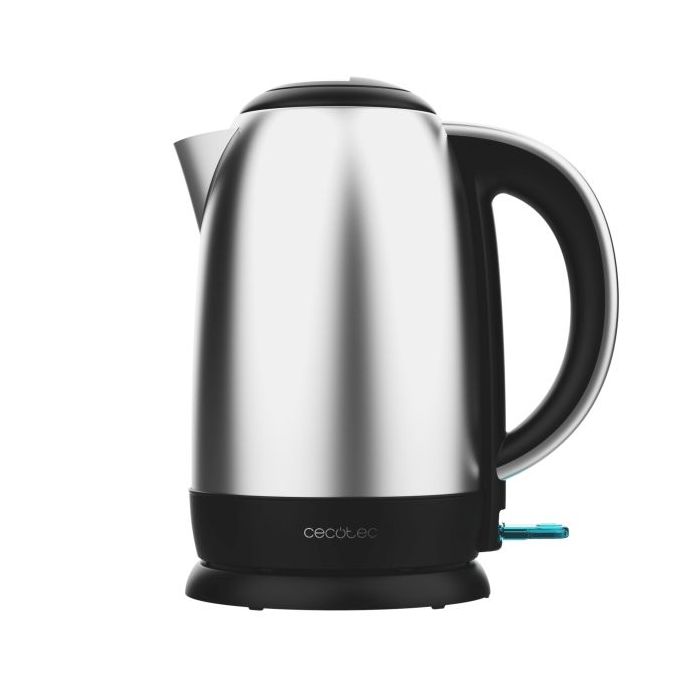 Cecotec Thermosense 200 Steel Hervidor de Agua de 1.7L - Potencia 2200W - Base 360º - Acero Inoxidable - Apagado Automatico - Color Negro y Plateado