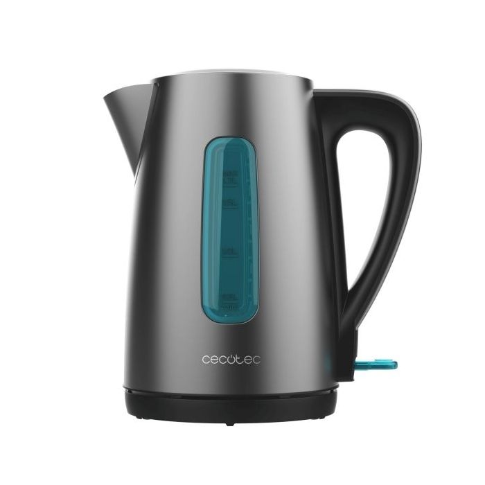 Cecotec Thermosense 210 Steel Hervidor de Agua de 1.7L - Potencia 2200W - Base 360º - Acero Inoxidable - Color Gris Oscuro