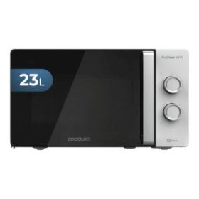 Cecotec ProClean 4010 Microondas - 700W - Capacidad 23L - Temporizador - Controles Manuales - 6 Niveles de Funcionamiento - Revestimiento Facil de Limpiar - 49.5x35.8x28.5cm
 - Color Negro y Plateado