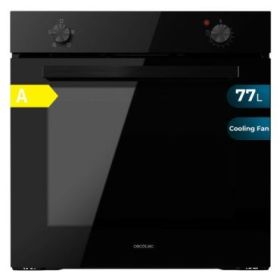 Cecotec Bolero Hexa C126000 Black A Horno Convencional Integrable - Potencia 2800W - Capacidad 77L - Temperatura Regulable - Puerta Triple de Cristal - 4 Funciones - Color Negro