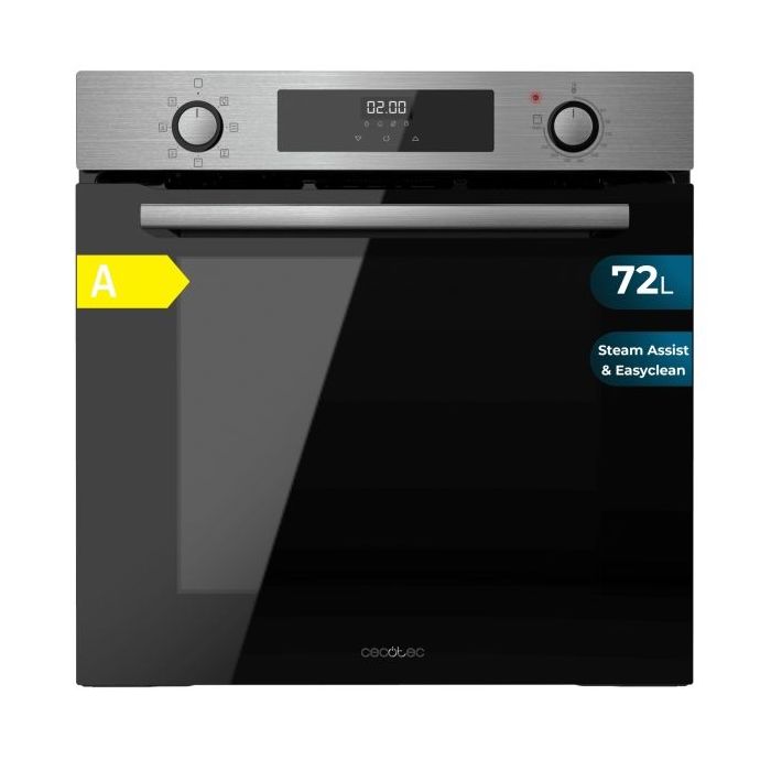 Cecotec Bolero Hexa M226000 Inox A Horno Integrable - Potencia 2800W - Capacidad 72L - Control Tactil - Puerta Triple de Cristal - 7 Funciones - Color Negro