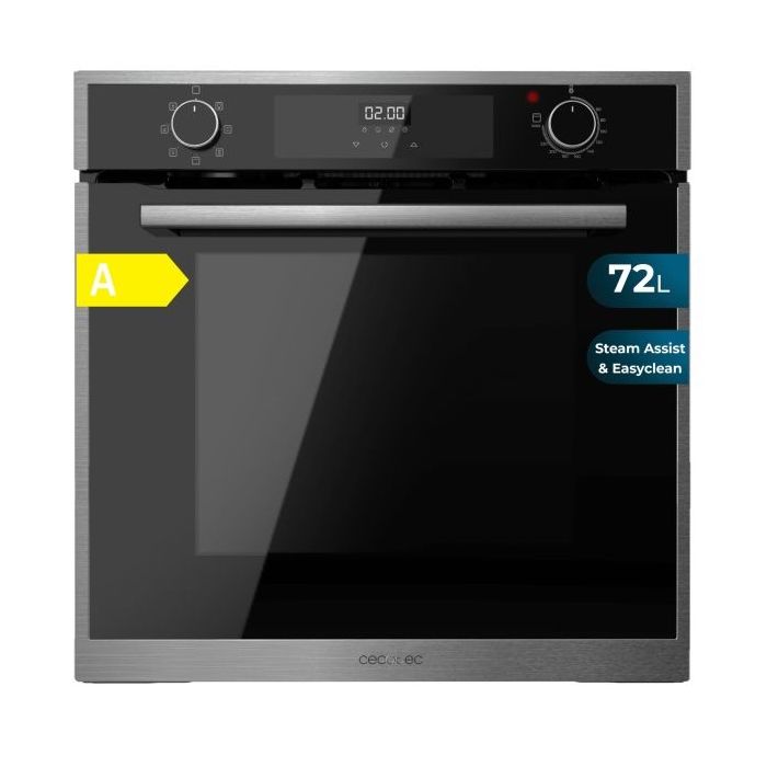 Cecotec Bolero Hexa M226000 Edge A Horno Integrable - Potencia 2800W - Capacidad 72L - Control Tactil - Puerta Triple de Cristal - 7 Funciones - Color Negro