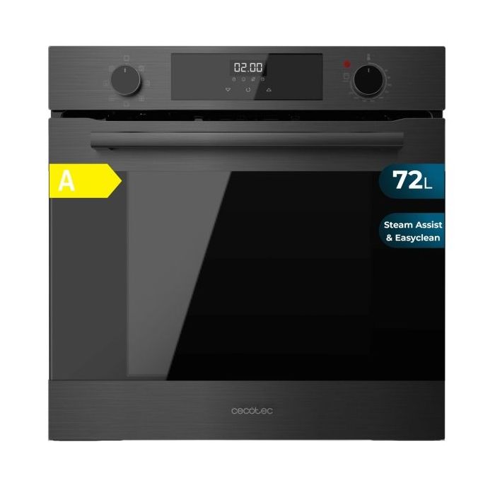 Cecotec Bolero Hexa M226000 Matt A Horno Integrable - Potencia 2800W - Capacidad 72L - Control Tactil - Puerta Triple de Cristal - 7 Funciones - Color Gris Oscuro