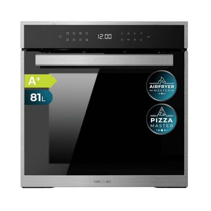 Cecotec Bolero Hexa P506000 Edge A+ Horno Pirolitico Integrable de 35cm - Capacidad 81L - Capacidad 81L - Guias Telescopicas - 11 Funciones - Color Negro