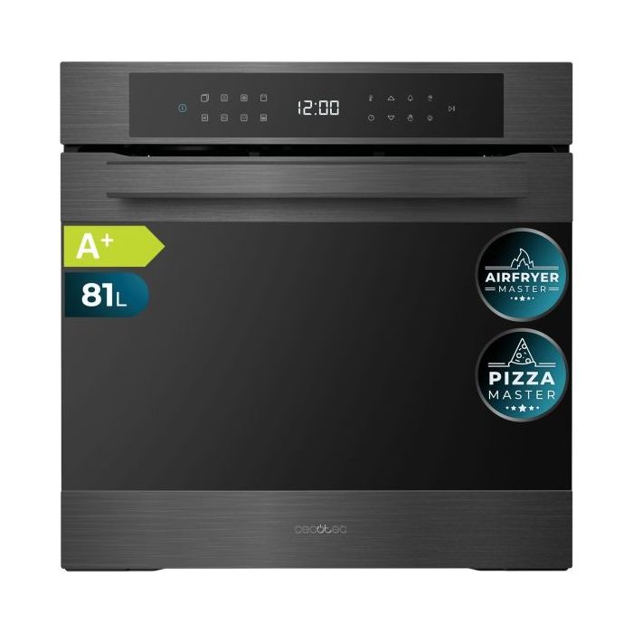 Cecotec Bolero Hexa P506000 Matt Connected A+ Horno Pirolitico Integrable de 35cm - Capacidad 81L - Guias Telescopicas - 11 Funciones - Color Gris Oscuro