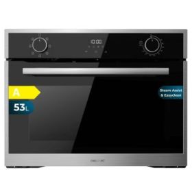 Cecotec Bolero Hexa M224500 Edge A Horno Multifuncion Integrable - Potencia 2600W - Capacidad 53L - Temperatura Regulable - Puerta Triple de Cristal - 7 Funciones - Color Negro