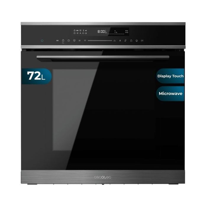 Cecotec Bolero Hexa MWO706000 Line Horno Integrable con Microondas - 2880W - Capacidad 72L - Temperatura Regulable - Control Tactil - Bloqueo de Seguridad - Pantalla Tactil - 13 Funciones - Color Negro