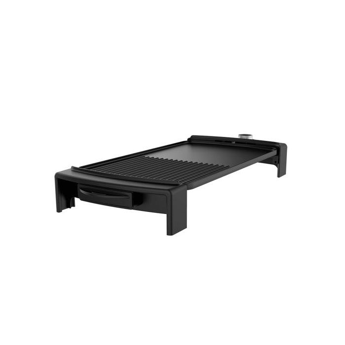 Cecotec Tasty and Grill 2500 BlackWater MixGrill Plancha Electrica - Potencia 2150W - Antiadherente - Temperatura Regulable - Apto para Lavavajillas - Superficie de 45x25cm - Color Negro