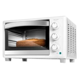 Cecotec Bake and Toast 2300 White Horno de Sobremesa - Potencia 1500W - Capacidad 23L - Temperatura Regulable - Puerta con Doble Cristal - Color Blanco
