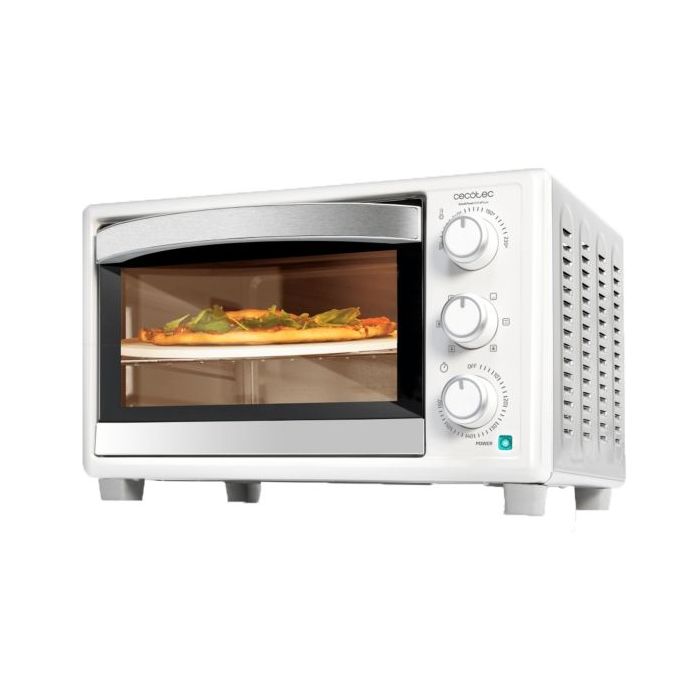 Cecotec Bake and Toast 2600 White 4Pizza Horno de Sobremesa - Potencia 1500W - Capacidad 26L - Temperatura Regulable - 6 Funciones - Color Blanco