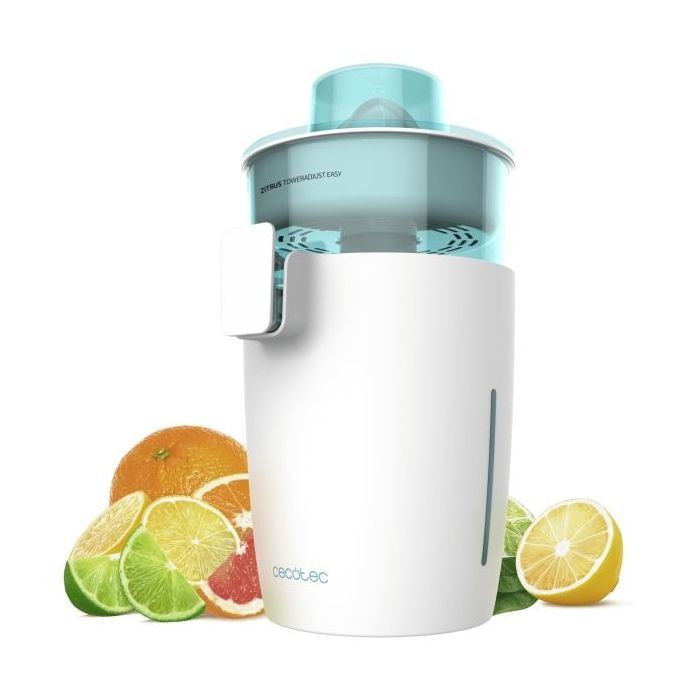 Cecotec Zitrus TowerAdjust Easy 800 White Exprimidor Electrico - Potencia 800W - Capacidad 0.5L - Boquilla Antigoteo - Filtro con Regulador de Pulpa - Conos Desmontables - Color Blanco