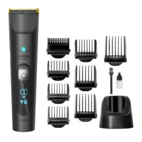 Cecotec Precisioncare Wet and Dry Cortapelos - Autonomia hasta 120min - IPX6 - Peines Surtidos - Pantalla LED - Bateria de Litio - Cuchillas con Recubrimiento de Titanio - Color Negro