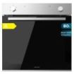 Cecotec Bolero Hexa C126400 Line A Horno Convencional Integrable - Potencia 2800W - Capacidad 80L - Puerta de Cristal Doble - 5 Funciones - Color Negro y Plateado