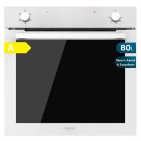 Cecotec Bolero Hexa C126400 Glass White A Horno Convencional Integrable - Potencia 2800W - Capacidad 80L - Puerta de Cristal Doble - 5 Funciones - Color Blanco