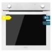 Cecotec Bolero Hexa C126400 Glass White A Horno Convencional Integrable - Potencia 2800W - Capacidad 80L - Puerta de Cristal Doble - 5 Funciones - Color Blanco