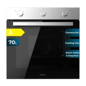 Cecotec Bolero Hexa M236000 Inox Time A Horno Multifuncion Integrable - Potencia 2800W - Capacidad 70L - Puerta Triple de Cristal - 6 Funciones - Color Negro y Plateado
