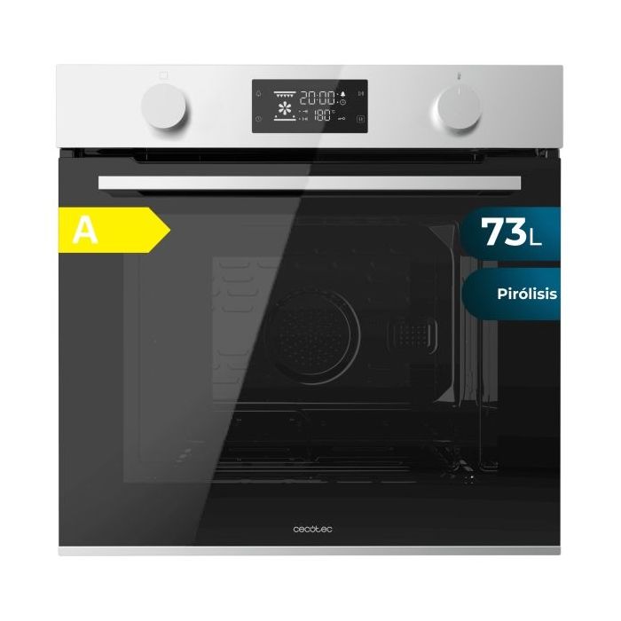 Cecotec Bolero Hexa P526000 Line A Horno Pirolitico Integrable - Potencia 2800W - Capacidad 73L - Puerta Cuadruple de Cristal - 9 Funciones - Color Negro y Plateado