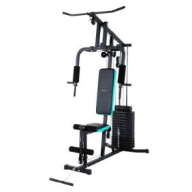 Cecotec Drumfit HomeGym 1000 Single Estacion de Entrenamiento Multifuncional - Bloque de Pesas 65kg - Incluye Accesorios - Almohadillas Acolchadas - 178 x 106 x 210cm - Color Negro