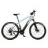 Cecotec Mountain Ventus Bicicleta Electrica de 27.5" - Doble Disco de Freno Hidraulico - Autonomia 90km - Cambio Shimano 24 Velocidades - Bateria 36V y 12.8Ah - Suspension Delantera - Color Azul Claro