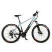 Cecotec Mountain Ventus Bicicleta Electrica de 27.5" - Doble Disco de Freno Hidraulico - Autonomia 90km - Cambio Shimano 24 Velocidades - Bateria 36V y 12.8Ah - Suspension Delantera - Color Azul Claro