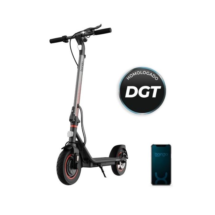 Cecotec Bongo D40 XL Connected Patinete Electrico - 700W - Autonomia 40km - Ruedas 10" - Freno Electrico Delantero - Freno de Disco Trasero - Homologado por la DGT - Control con App - Color Negro y Rojo