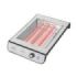 Cecotec Turbo Easy Toast Inox Tostador Horizontal - 900W - 3 Resistencias de Cuarzo - 6 Niveles de Tostado - Hueco Recogecables - Base Antideslizante - Recogemigas - Color Negro y Plateado