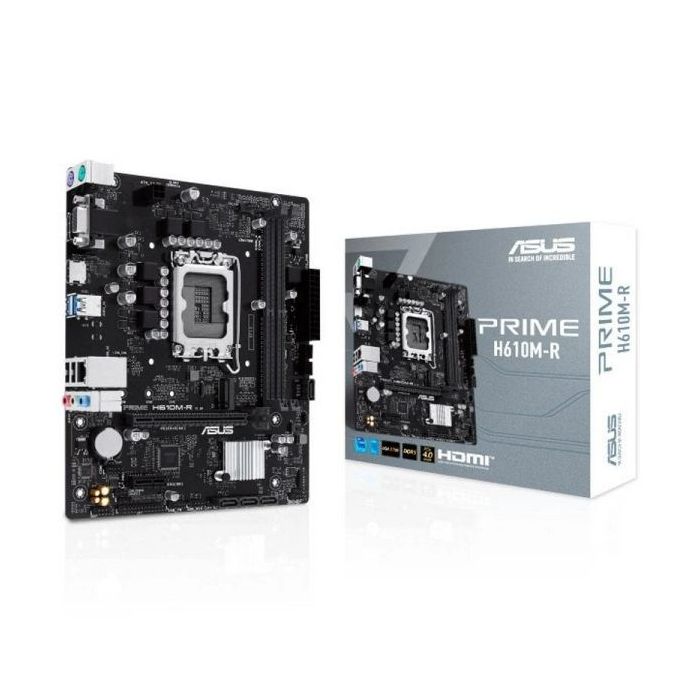 Asus Prime H610M-R-SI Placa Base Intel1700 2x DDR5 - HDMI, M.2, PCIe4.0, 4x Sata III, USB 3.2, MicroATX