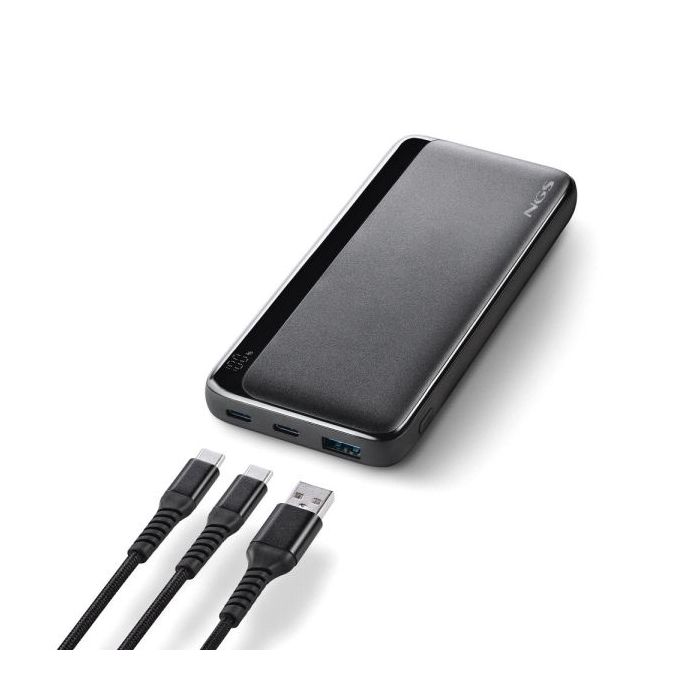 NGS QUIZ 10 Powerbank 10000mAh - 22.5W - PD 3.0 - QC 3.0 - 2x USB-C, 1x USB-A - Color Negro