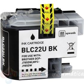 Brother LC22U Negro Cartucho de Tinta Genérico - Reemplaza LC22UBKBP