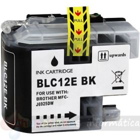 Brother LC12E Negro Cartucho de Tinta Genérico - Reemplaza LC12EBK