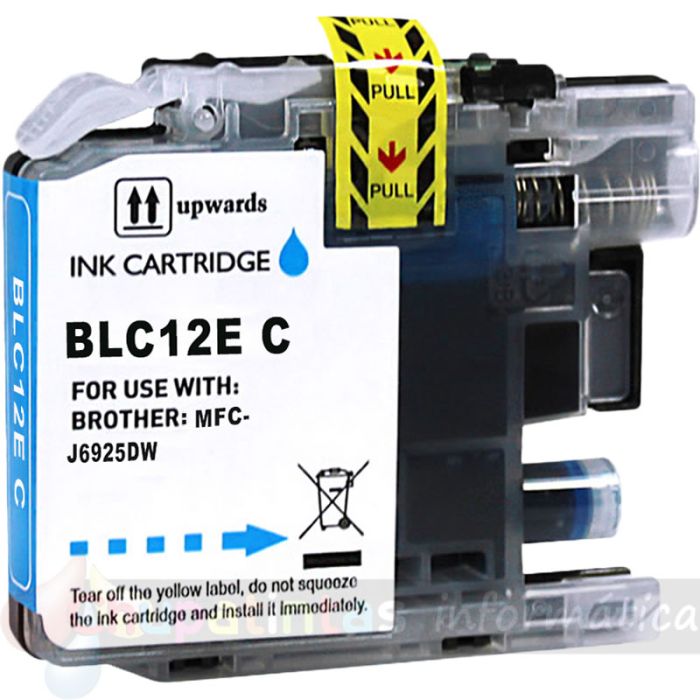 Brother LC12E Cian Cartucho de Tinta Genérico - Reemplaza LC12EC