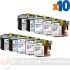 Brother LC12E Pack de 10 Cartuchos de Tinta Genéricos
