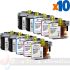 Brother LC22U Pack de 10 Cartuchos de Tinta Genéricos
