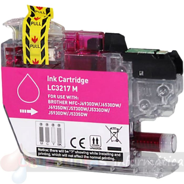 Brother LC3217 V4 Magenta Cartucho de Tinta Genérico - Reemplaza LC3217M