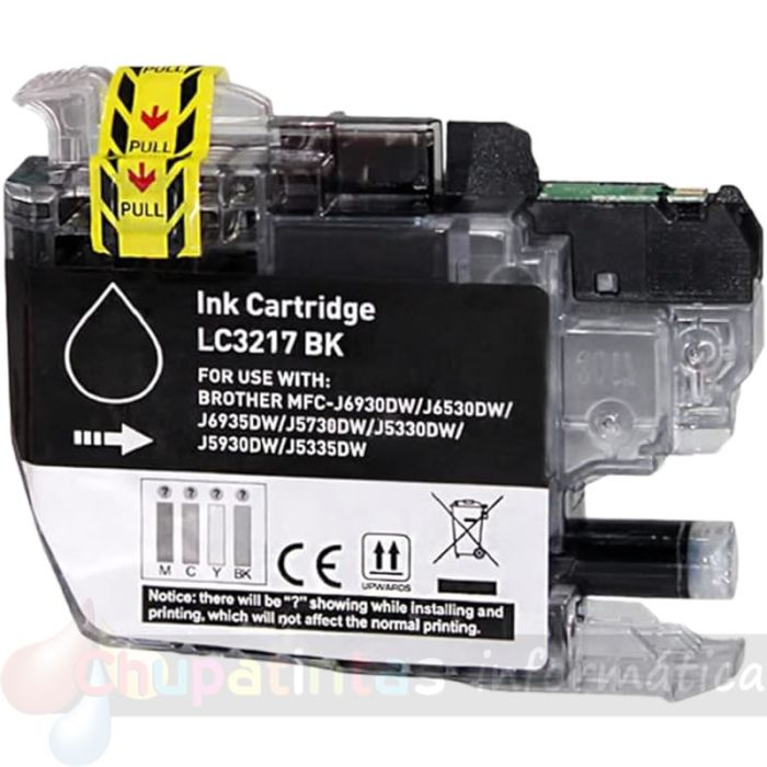 Brother LC3217 Negro Cartucho de Tinta Genérico - Reemplaza LC3217BK