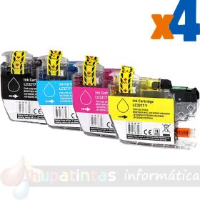 Brother LC3217 Pack de 4 Cartuchos de Tinta Genéricos