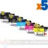Brother LC3217 Pack de 5 Cartuchos de Tinta Genéricos