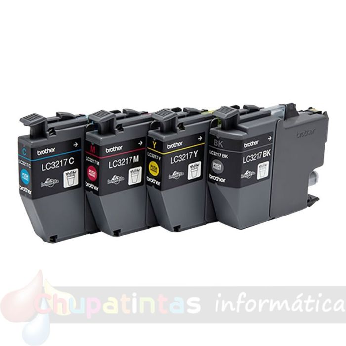 Brother LC3217 Pack de 4 Cartuchos de Tinta Originales - LC3217VAL-2
