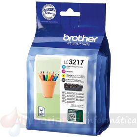 Brother LC3217 Pack de 4 Cartuchos de Tinta Originales - LC3217VAL-1
