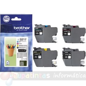 Brother LC3217 Pack de 4 Cartuchos de Tinta Originales - LC3217VAL-3